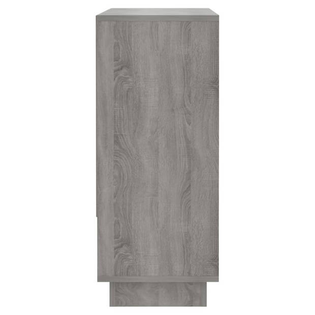 vidaXL Dressoir 97x31x75 cm bewerkt hout grijs sonoma eikenkleurig