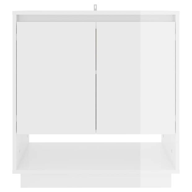 The Living Store Dressoir - Hoogglans Wit - 70 x 41 x 75 cm - Minimalistisch design