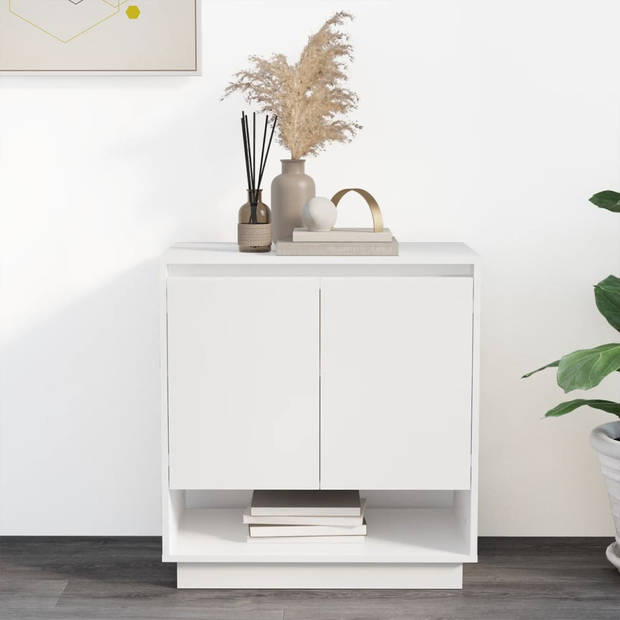 The Living Store Dressoir - Hoogglans Wit - 70 x 41 x 75 cm - Minimalistisch design