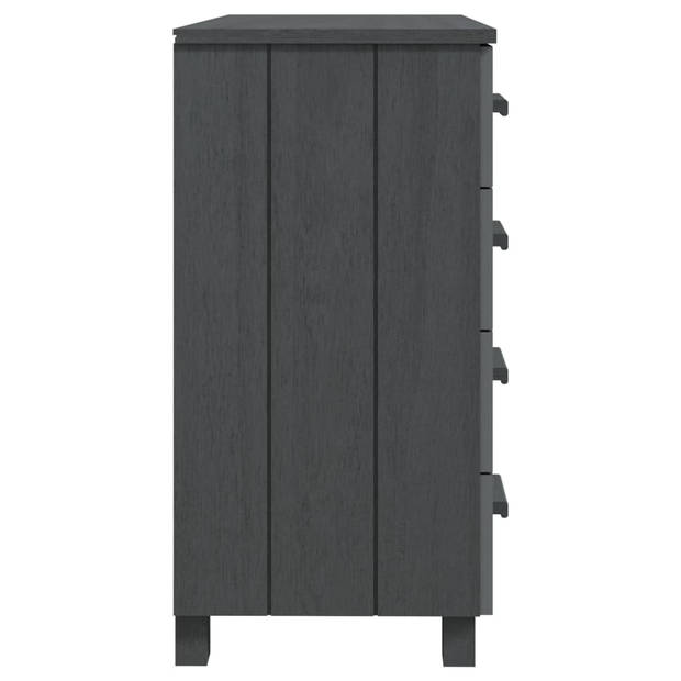 The Living Store HAMAR Dressoir - 79 x 40 x 80 cm - Massief grenenhout - 5 lades