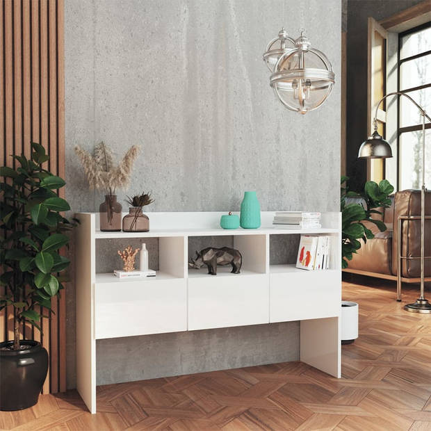 The Living Store Dressoir - Modern Charm - Opbergen - 105 x 30 x 70 cm - Hoogglans wit