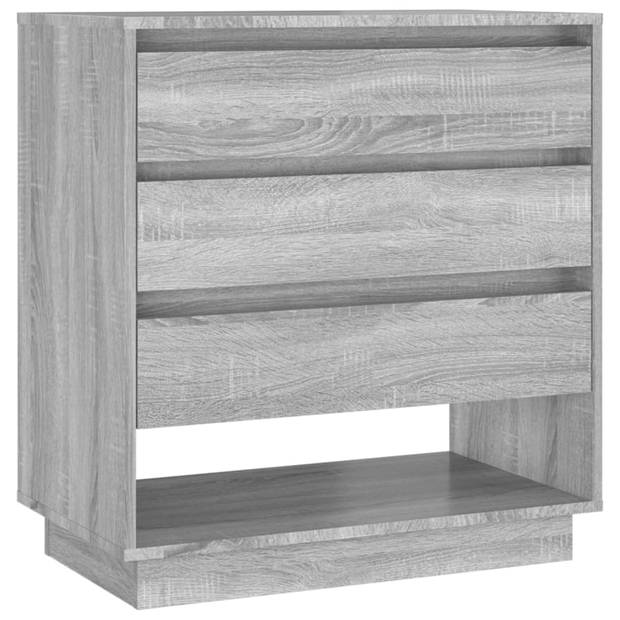 The Living Store Dressoir - Simplistisch - Meubelen - 70 x 41 x 75 cm - Grijs Sonoma Eiken