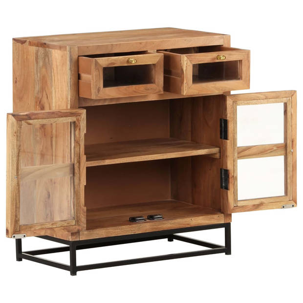 The Living Store Houten Dressoir - Bijzetkast - 60x35x70 cm - Massief Acaciahout