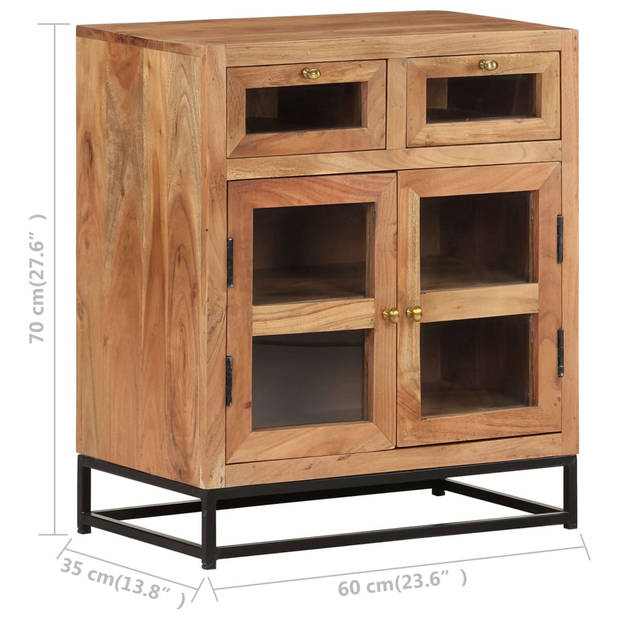 The Living Store Houten Dressoir - Bijzetkast - 60x35x70 cm - Massief Acaciahout