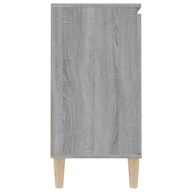 The Living Store Dressoir - Grijs Sonoma Eiken - 103.5 x 35 x 70 cm - Bewerkt Hout