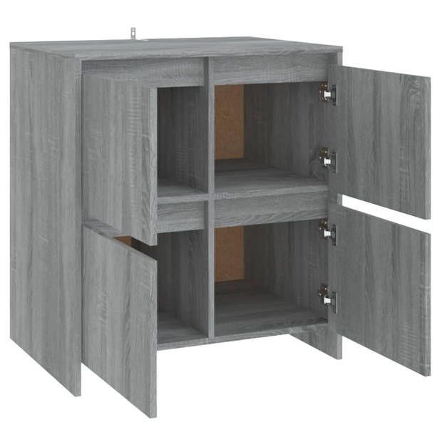 The Living Store Dressoir - Grijs Sonoma Eiken - 70 x 41 x 75 cm - Multimedia-opbergruimte