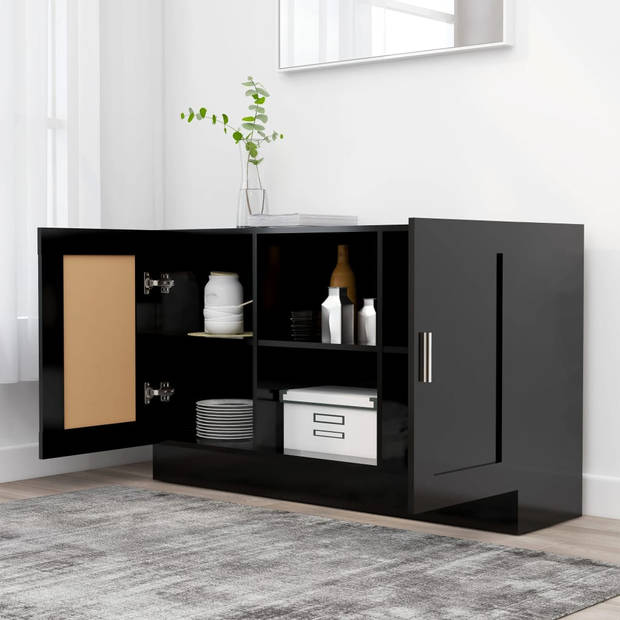 The Living Store Dressoir - Trendy - Opbergkast - 120x30.5x70 cm - Zwart