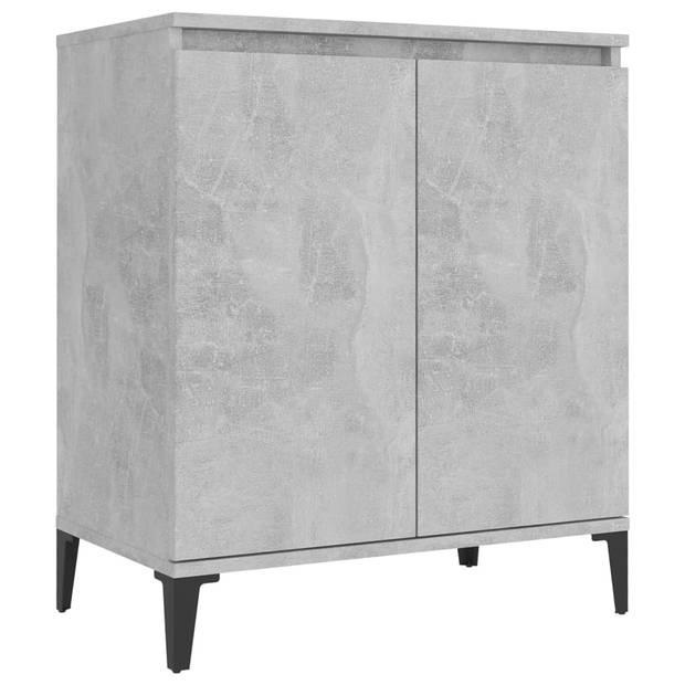 The Living Store Industriële Dressoir - Betongrijs - 60 x 35 x 70 cm - Met 2 deuren