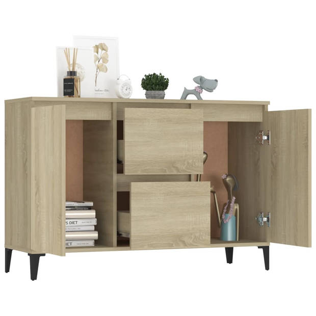 vidaXL Dressoir 104x35x70 cm bewerkt hout sonoma eikenkleurig