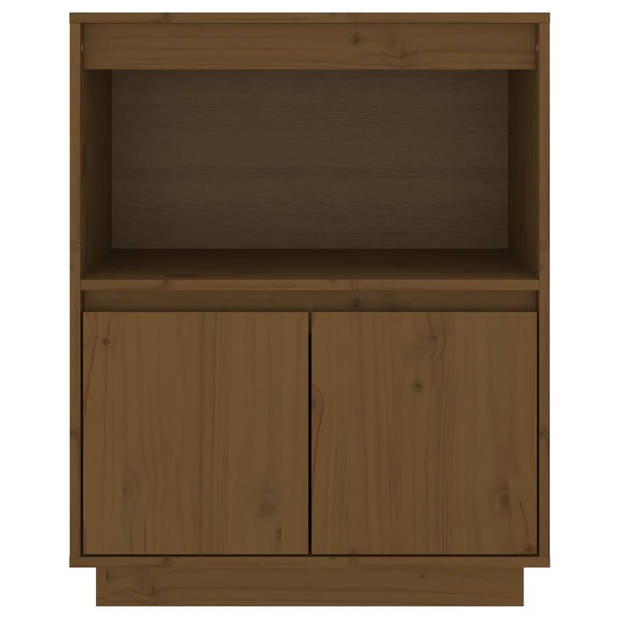 vidaXL Dressoir 60x34x75 cm massief grenenhout honingbruin