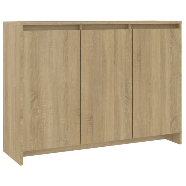 The Living Store Dressoir - Sonoma Eiken - 102 x 33 x 75 cm - 3 Deuren