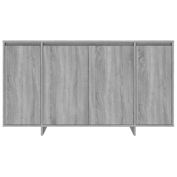 vidaXL Dressoir 135x41x75 cm bewerkt hout grijs sonoma eikenkleurig