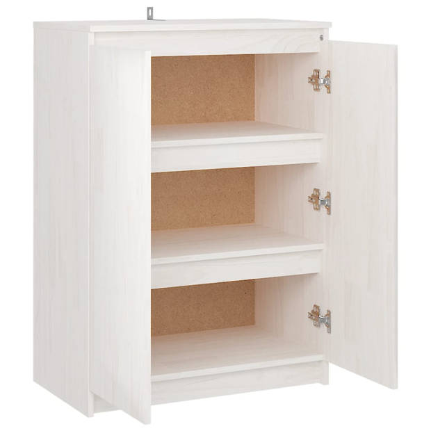 The Living Store Dressoir Grenenhout - 60 x 36 x 84 cm - Wit