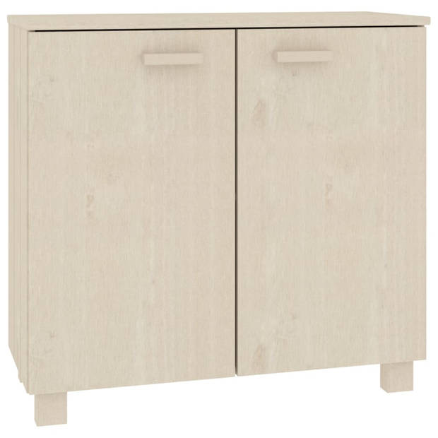 The Living Store HAMAR Dressoir - 85 x 35 x 80 cm - Massief grenenhout - Honingbruin