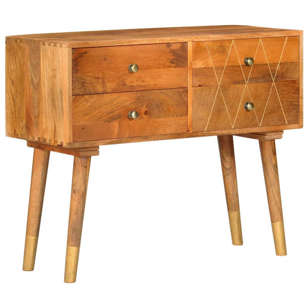 The Living Store Dressoir Vintage Massief Mangohout - 85 x 40 x 70 cm - 4 Laden