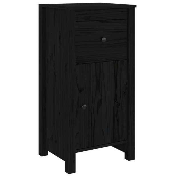 The Living Store Dressoir - Massief Grenenhout - 40 x 35 x 80 cm - Zwart