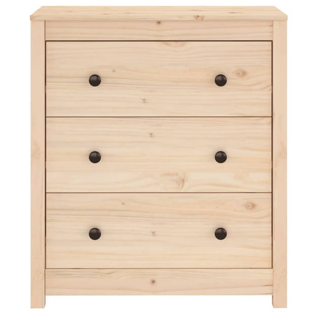 The Living Store Dressoir Grenenhout - Praktisch opbergmeubel - 70 x 35 x 80 cm - Rustieke uitstraling