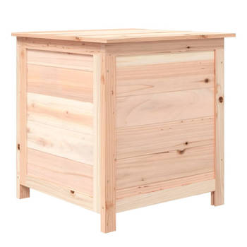 The Living Store Houten Kussenbox - 50 x 50 x 56 cm - Massief Vurenhout