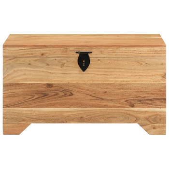 The Living Store Opbergkist - Hout - 73 x 39 x 41 cm - Natuurlijke afwerking