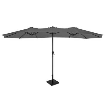 VONROC Premium Parasol Iseo - 460x270cm – Duurzame parasol – combi set incl. parasolvoet van 26 kg – Extra-large - UV w