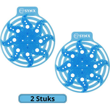 Synx Tools Powerscreen UrinoirMatje 2 stuks blauw - urinoirmatten - 30 dagen Geur - Urinal Screen - Wave Geur