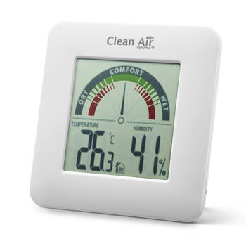 Hygrometer en thermometer HT-01W van Clean Air Optima