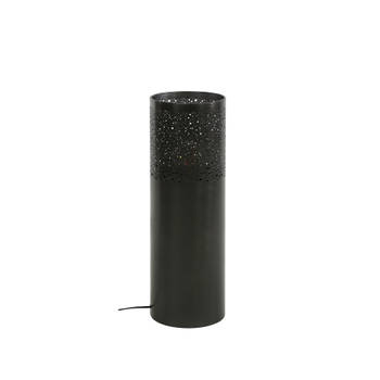 Giga Meubel - Vloerlamp Cilinder Ø20x60cm Zwart Nikkel