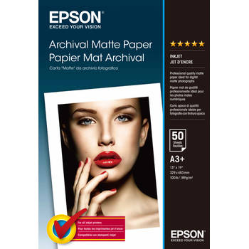 Epson Archival Mat Papier A 3+ 50 vel 192 g S 041340