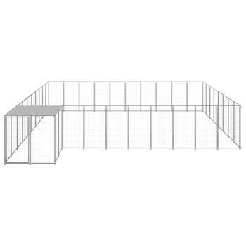 The Living Store Hondenkennel Wire Mesh - 550 x 550 x 110 cm - PE - gepoedercoat staal