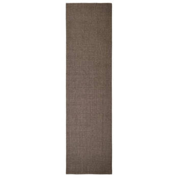 The Living Store Sisal Kleed - 80 x 300 cm - Duurzaam - Veelzijdig - Anti-slip - Onderhoudsvriendelijk - Bruin