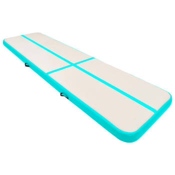 The Living Store Opblaasbare sportmat - Gymnastiekmat 800x100x15cm - Schokabsorberend - anti-slip - waterdicht