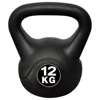 The Living Store Kettlebell Kunststof 12 kg Compact met Massieve Constructie - Geen Grondschade