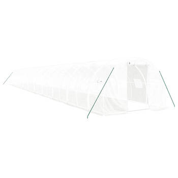 The Living Store Tuinkas met stalen frame 66 m² 22x3x2 m wit - Kas