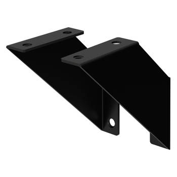 Planksteun driehoek 2 stuks 10x10x3 cm zwart metaal ML-Design
