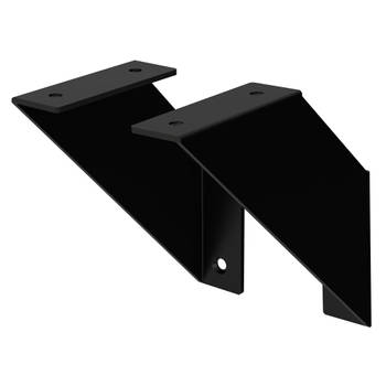 Planksteun driehoek 2 stuks 15x15x3 cm zwart metaal ML design