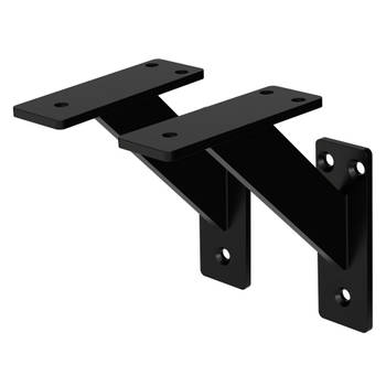 Plankdrager set van 2 120x120 mm zwart aluminium ML design