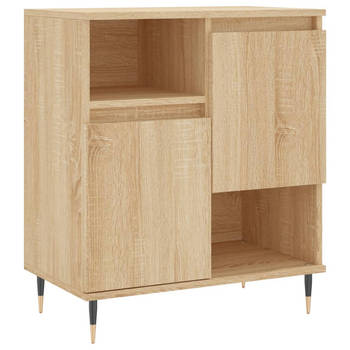 The Living Store Dressoir - Sonoma Eiken - Opbergkast - 60 x 35 x 70 cm - Duurzaam hout - IJzeren poten