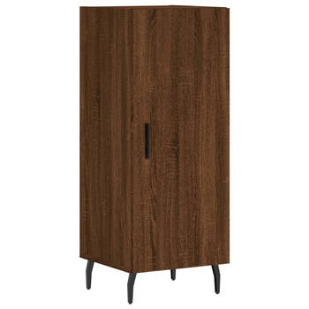 The Living Store Dressoir - Bruineiken - 34.5 x 34 x 90 cm - Duurzaam bewerkt hout en metaal