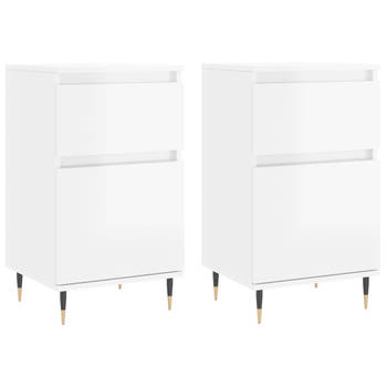 The Living Store Dressoir - Trendy - Buffetkast - 40x35x70cm - Hoogglans wit