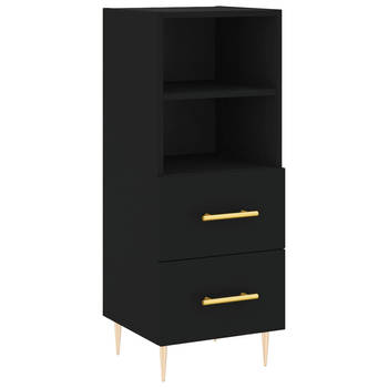 The Living Store Dressoir - Meubelen - 34.5 x 34 x 90 cm - zwart