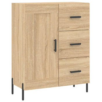 The Living Store Dressoir - Klassiek - Meubel - Afmetingen- 69.5 x 34 x 90 cm - Kleur- Sonoma eiken