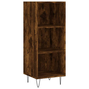 The Living Store Dressoir - Gerookt eiken - 34.5 x 32.5 x 90 cm - Duurzaam hout en metaal