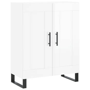 The Living Store Dressoir Classic - Hoogglans wit - 69.5 x 34 x 90 cm - Duurzaam materiaal