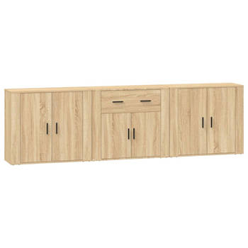 The Living Store Dressoirs - Dressoir - 80 x 33 x 70 cm - Sonoma Eiken