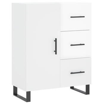 The Living Store Dressoir - Classic - Meubelen - 69.5 x 34 x 90 cm - Hoogglans wit