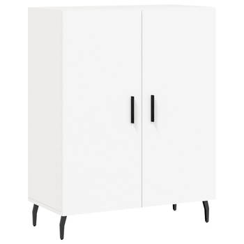 The Living Store Dressoir - Kast - 69.5 x 34 x 90 cm - wit hout/metaal