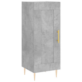 The Living Store Dressoir - Betongrijs - 34.5 x 34 x 90 cm - Metalen Poten