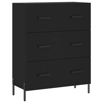 The Living Store Dressoir - Klassiek - Buffetkast - 69.5 x 34 x 90 cm - Zwart