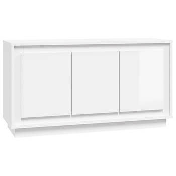 The Living Store Dressoir - Meubelen - 102 x 35 x 55 cm - Hoogglans Wit