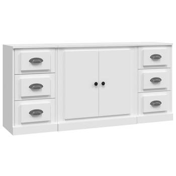 The Living Store Dressoir - Hout - 142 x 35.5 x 67.5 cm - Wit